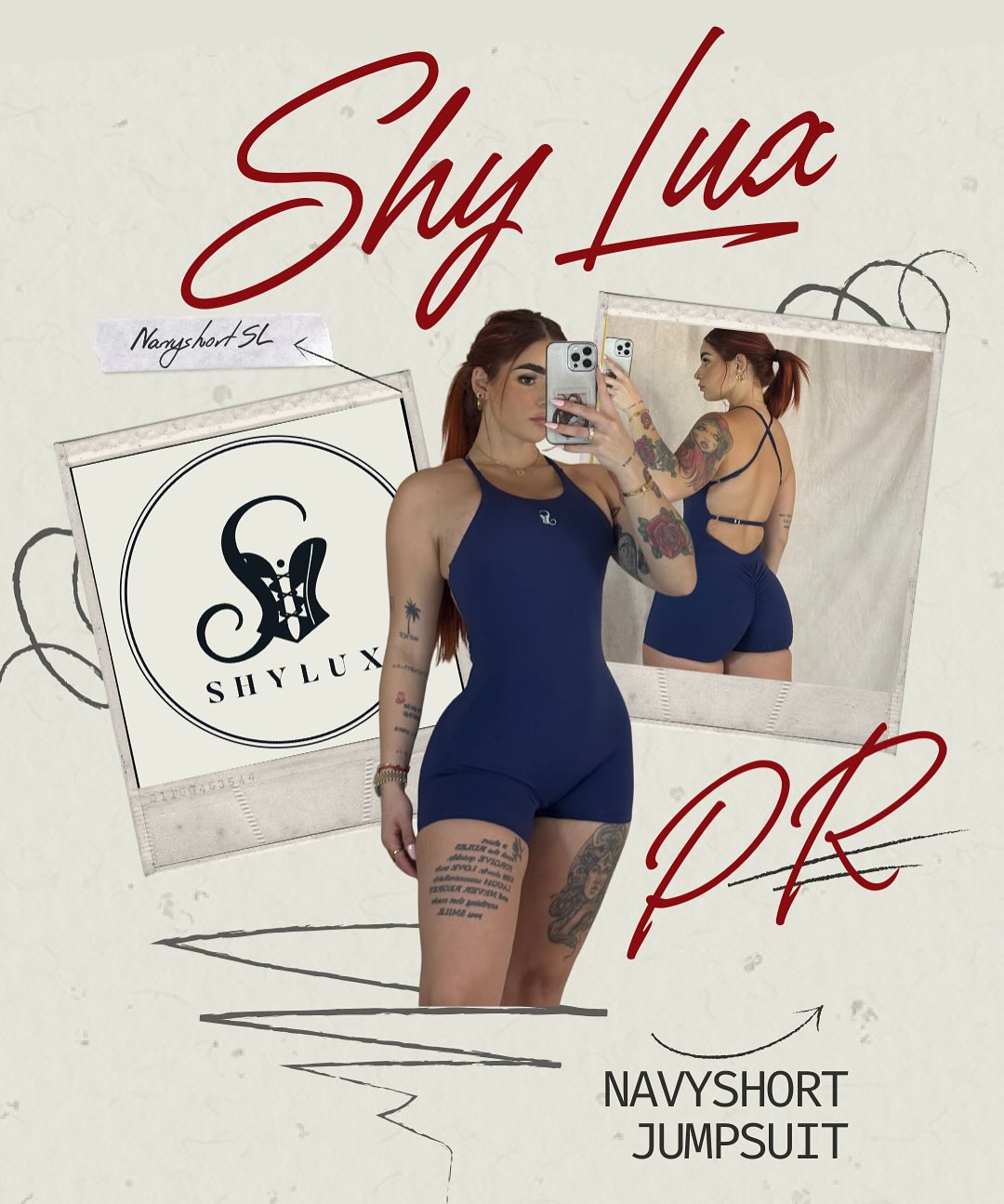 NAVYSHORT JUMPSUIT